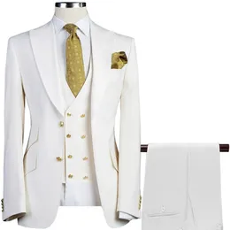 Ny herrdräkt Vest Three Piece Set Professional Suit Business Suit Wedding Groomsman Small Suit 230921