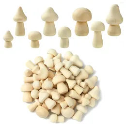 Caschetti di gioielli Pandahall 40pcs 8 Styles Finciso in legno Figure di legno di varie dimensioni per arti e artigianato