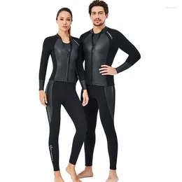 Menas de banho feminina DiveSilAil 2mm Suje de mergulho Men's Split Body Warm Size Grande Surf resistente a frio Conjunto de surf