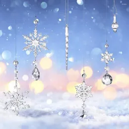 Dekoratif figürinler kış temalı parti dekorasyon güneş yakalayıcı kar tanesi köpüklü Noel dekorasyonları ev için 16
