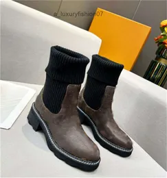 lv louis vuitton Вы Designer de luxo Beaubourg Botas de couro de dedo liso de borracha de borracha de borracha elegante salto alto 1AABU3 1AAC1Z Combate Chunky Winter Martin Sneak