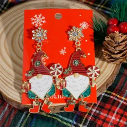 Christmas Acrylic Red Vintage Truck Earrings – Santa Claus & Trees Dangle Earrings, Holiday Gift For Women