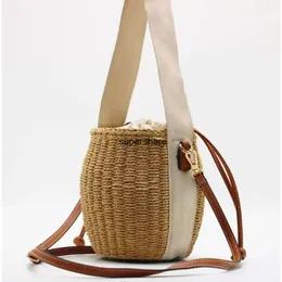 Mode hinkväska designer väska lyxhandväska axelväska crossbody handväska kvinnans handväska halm shopping väska