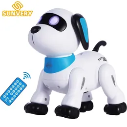 Electric/RC Animals Remote Control Robot Dog Toy Programmerbar Interactive Smart Dancing Robots RC Stunt Dog With Sound Electronic Pets Toys for Kids T240428