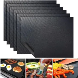 Griglie bbq grill tappetino tappetino antiaderente tappetino resistente alla griglia resistente alla griglia esterno cottura barbecue mat di festa 40x33 cm Accessori per griglia