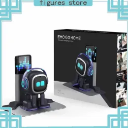 Toys Emo Intelligent Robot Pet Toys Emo Accompanying Voice Machine Ai Puzzle Electronic Action Desktop Electronic Pet Kids Gifts Toys