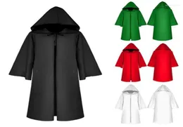 Men039s trençkotlar Yetişkin Cadılar Bayramı Cape Hooded Cloak Süslü Elbise Wicca Props Gotik Robe Festival Cosplay Giyim Takımını LOOFE6860893