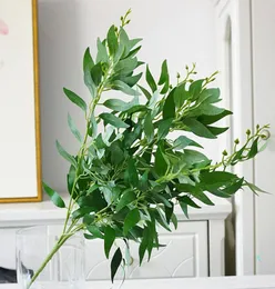 Foglie artificiali bouquet salice finto giungla da spalle decorazione da fondo per matrimoni natalizio foglia di natalizio per la festa della festa pianta decorazione per la casa1911537