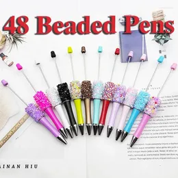 48PCS Diamentowe cekiny z żywicy Diamentowe Bead Pen hurtowa kreatywna ręcznie robiona naklejka