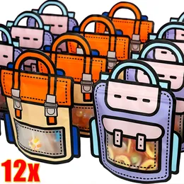 121pcs Presentes criativos Bolsas de embalagem Bolsa de cartoon bolsas de formato de doces Sacos de auto-bloqueio para crianças Decors de festas de aniversário Presentes 240426