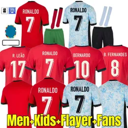 23 24 Portuguesa Portogallo Maglie di calcio Ruben Ronaldo Portugieser 2024euro Coppa portoghese Shirt da calcio Kit per bambini Kit Kit Kit Set Tops Coppa del Mondo Portogalli