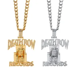 necklaces deathrow records prisoner Necklace Zircon Pendant hip hop8372392