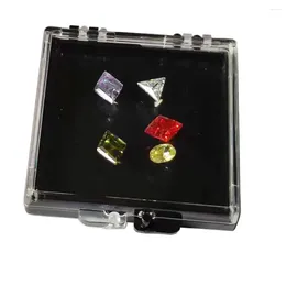 Caschetti per gioielli Nuovi scatole di stoccaggio a diamante sciolta gemme organizzatore di pietra per la rinestina del tramsone mostra il regalo di imballaggio di gemme gemme