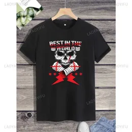 Męskie koszulki nostalgia Casual Classic Funny CM punk male t-shirt American Professional Wrestler moda Summer Slve O-Neck Loose T240425