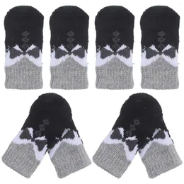 Hundekleidung 8 PCs Wintersocken Haustierkatze Strümpfe Haustiere bequeme Stiefel Anti-Rutsch warme Schuhe