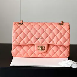 Klasik Flep Womens Crossbody debriyaj CC Çanta Cüzdanları Lüks Altın Zincir Omuz Yüksek Kaliteli Tasarımcı Çanta Erkek Deri Tote Satchel Pembe Zarf Çanta Makyaj Çanta