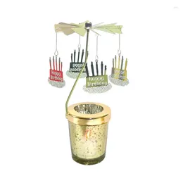 Candle Holders Rotating Stand Spinning Carousel Tea Light Holder For Party Decor Wedding Sideboard Display