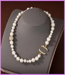 Pearl New Necklace Ladies Gold Fashion Necklaces Designers Jewelry Womens Party Chains Necklace With Diamonds Accessories NICE D225376857