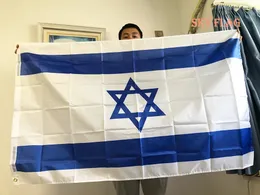 Sky bayrağı İsrail Ulusal Bayrak 90x150cm Asma Polyester ISR il İsrail Ulusal Bayraklar Banner Ev Dekorasyonu 240426