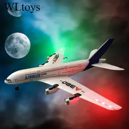 WLtoys A380 Airplane Toys 2.4G 3Ch RC Airplane Fixed Wing Plane Outdoor Toys Drone A120-A380 Aircarft 240426