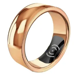 Smart Ring Health Monitor para homens mulheres Bluetooth Pressão Coração Sono IP68 Água à prova d'água Gold 240423