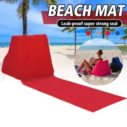 Pillow Foldable Soft Inflatable Beach Mat PVC Flocking Triangle Seat Chair Air Leisure Lounger Camping Travel Backrest