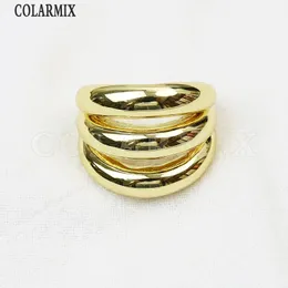 10pcs Retro Gold Bang Bang Rings Openable Layer Smooth Metal Jewelry Gift Simple Classic Design 4 240424