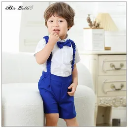 Set di abbigliamento Summer Boy Abiti per neonati abiti da bambino Soild Gentlemen Bella elegante compleanno Kids 1-6 ANNI Obiti cosplay Costume primaverile