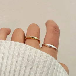 Küme halkaları minimalist 925 STERLING Gümüş Dar Kadınlar Moda Yaratıcı Düzensiz Geometrik Altın Kaplama Parti Mücevher Hediyeleri