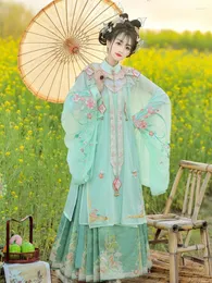 Stage Wear 2024 Primavera ed estate in stile cinese ricamo industriale pesante Xianqi COSTUTTO ANTICO HANFU