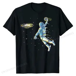 Camisetas masculinas Espaço de basquete Astronauta SLAM Ciência Humor esportivo T-shirt Desconto camiseta casual Cotton Tops TS para homens verão T240425