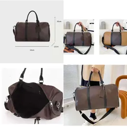 Duffel Designer Bag Moda Seyahat Çantaları Erkek Kadın Beyefendi Ticaret Klasik Deri Baskı Yüksek Kapasite Çantaları LAGE S ORİJİNAL KALİTESİ