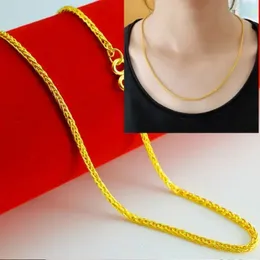 Gold 24K Necklace Jewelry AU750 Fashionable 999 Non -Fading Rose Pendant CLAVICLE CHAIN ​​Gift for Women 240422