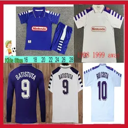 98 Retro Batistuta Soccer Jerseys Rui Costa Vintage Florence Rui Costa Футбольная рубашка Camisas de Futebo