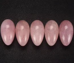 20pcslot непредубеленная натуральная розовая кварц йони яйцеклетно -яичный яичный тазовый тазовый тазовый