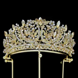 Tiaras luxuosos elegantes esferas de cristal roxo artesanal Tiara for women garotas de casamento de cabelo de cabelo de noiva acessórios de jóias