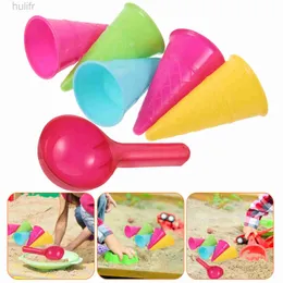 Sandspiel Wasser Spaß an Seaside Beach Spielzeug Sandeiszapfen und Scoop Outdoor -Spielzeug für Kinder Kinder D240429