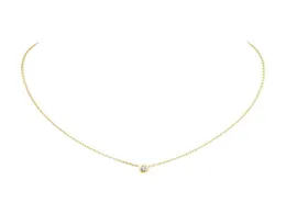 Chains Designer Jewelry Gold Silver Cubic Zirconia Diamants Legers Love Necklace For Women Girls Collier Bijoux Femme3995671