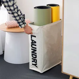 Cestas de armazenamento rolando cesta de lavanderia fina com rodas de alça dobrando classificador e organizador à prova d'água com cesto de rede de cordas para casa