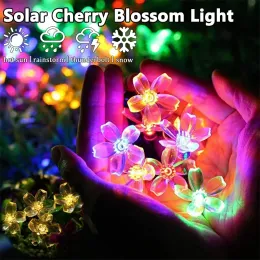 Decorazioni 10m/7m String Solar Luci di Natale Outdoor 100/50/20ED 8 MODE IL GARDENE FLOWER BLOSSO DI BLOSSA A BLOSSIONE DELL'IMPEGNI