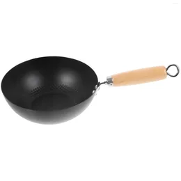 Pans Flat Bottom Wok Everyday Pan Egg Cookware Accessories Iron Wrought Kitchen Household Deep Frying