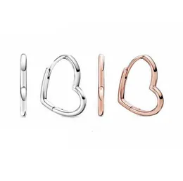 Hoop Huggie Asymmetrical Heart Earring 100 925 Sterling Silver for Fashion Women Jewelry Gift 2211113884208