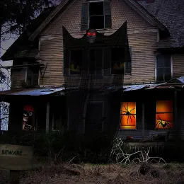 Decoration Halloween pendurado fantasma, penduramento de horror de crânio para decoração de entrada da casa mal -assombrada, pátio jardim de jardim de decoração externa interna