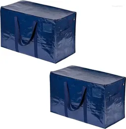 보관 가방 2 팩 이동 상자 대학 포장 뚜껑 무거운 듀티 토트 여분의 큰 튼튼한 핸들 지퍼