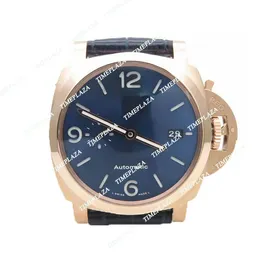 Maschile vs migliore qualità da 44 mm rg/le blu vsf p9010 orologio 18k rosa oro gambe movimenti da polso automatici