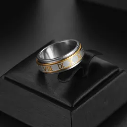 Wedding Rings Anxiety Ring For Women Men Cross Fidgets Rings Trend Punk Rings Men Jewelry Stainless Steel Anti Stress Ring Rotate Gift