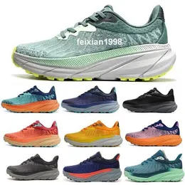 Hokah Challenger ATR 7 Trail Running Shoes for Men Women Tenis Trainer Sneaker Wide Hola One Marbour Mist Ceramic Orange Man Man Size 5.5 - 12