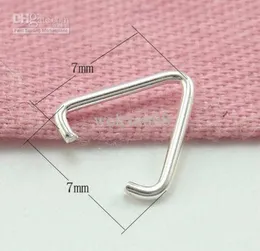 100pcslot 925 Sterling Silver Pinch Clip Gasks Goks de achados componentes para jóias pendentes de artesanato diy 06x7x7mm wp0607924440