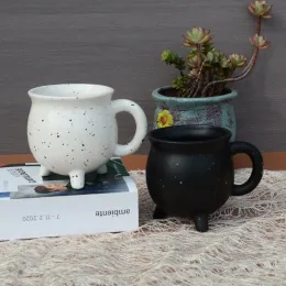 Sets Creative Boiler Mug Porcelain Cauldron Ceramic Coffee Milk Water Mug Halloween Ghost Festival Gift Mugs 3d Threedimensional Cup