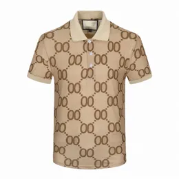 T-shirt 2023 Italien Polotskjorta fi män polo skjortor korta ärmar casual cott t-shirts högkvalitativ casuaretter ned krage toppar d1et#